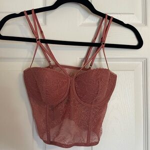Y2K Lace Bustier going out top
